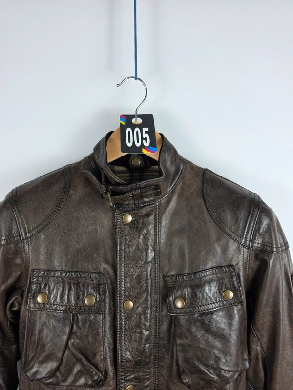 Belstaff Panther 1966 Dark Brown Leather Field Jacket – IT 40 / UK 8