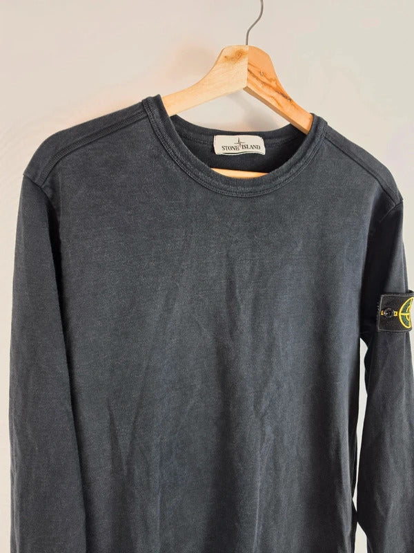 Stone Island Badge Crewneck Long Sleeve Black S Art 751564450
