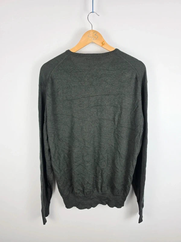Burberry London Merino Wool V-Neck Jumper – Size 8 Large