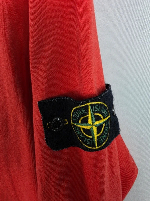 Stone Island Red Long Sleeve Crew Neck Jumper – Size M