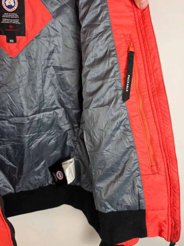 Canada Goose Women's Down Bomber Jacket Red Size M Hooded