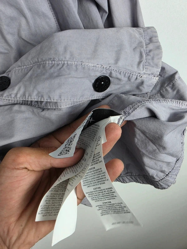 Stone Island SS18 Old Effect Hooded Canvas Overshirt, Grey – Size S