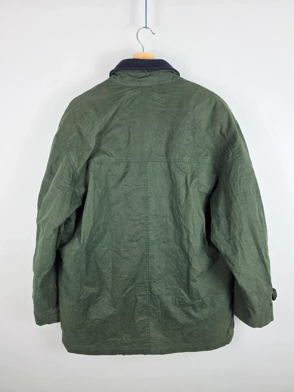 Vintage Burberrys Green Field Jacket Nova Check Lining – Size 50 XL