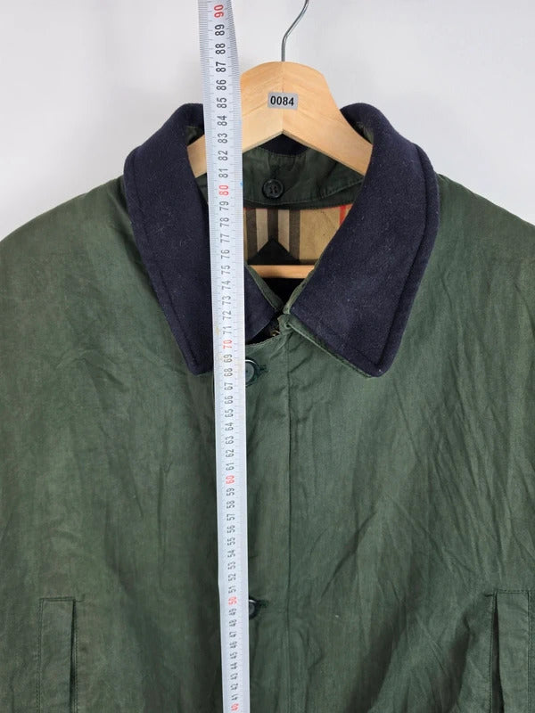 Vintage Burberrys Green Field Jacket Nova Check Lining – Size 50 XL