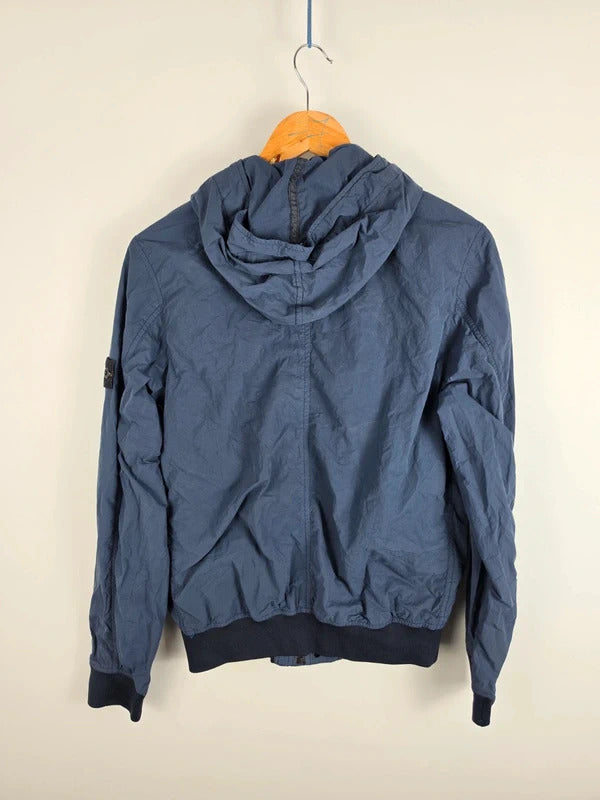 Stone Island Junior Navy Nylon Hooded Bomber Jacket – Age 14 / XS Adult