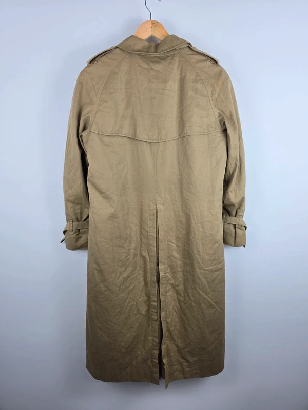 Burberrys Long Trench Coat – Honey, Wool Liner, Size 16 Long, Made in England