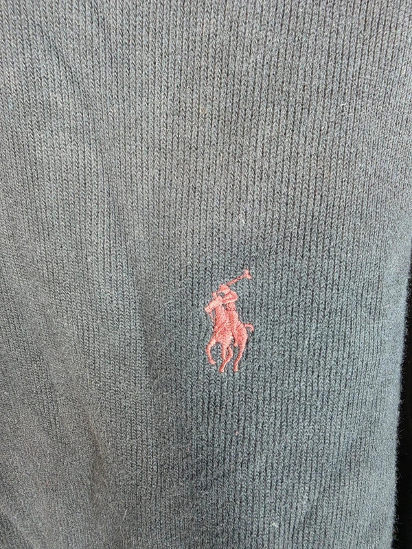 Vintage Polo Ralph Lauren Half Zip Jumper Navy Red Pony - Size XL