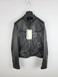 Belstaff Pine Black Lambskin Racer Jacket – UK 8 / IT 40