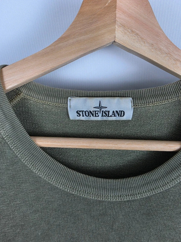 Stone Island Khaki Green Raglan Sweatshirt – Size L