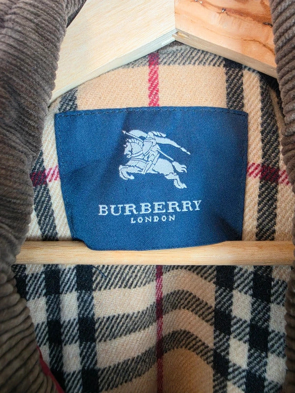 Vintage Burberry London Nova Check Lined Field Jacket Red Size XL