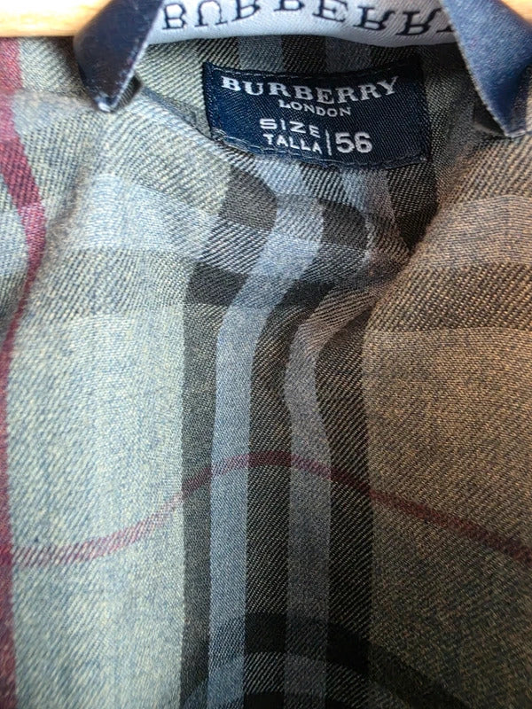 Vintage Burberry London Coated Cotton Bodywarmer Gilet Vest Navy Blue - Size 56 / XL