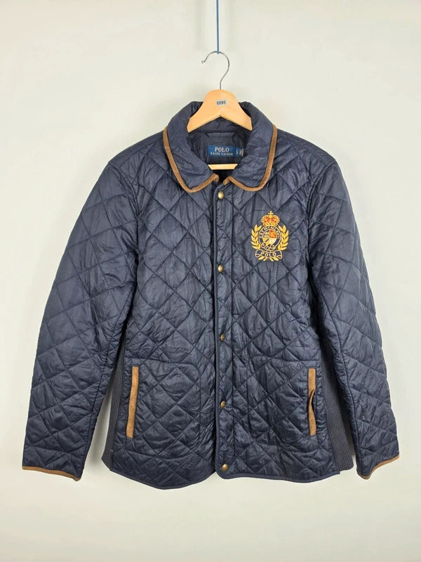 Polo Ralph Lauren Crest Quilted Jacket, Navy – Size L