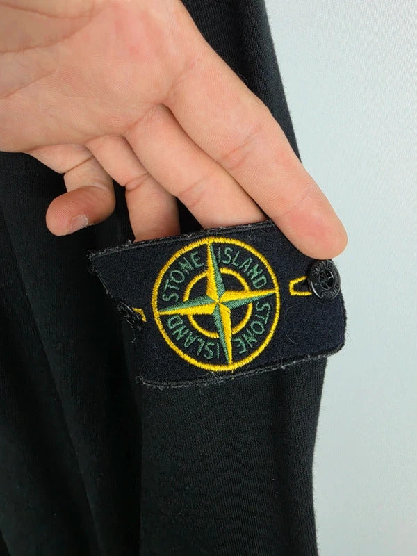 Stone Island Black Crewneck Sweatshirt Size L Classic Badge SS18