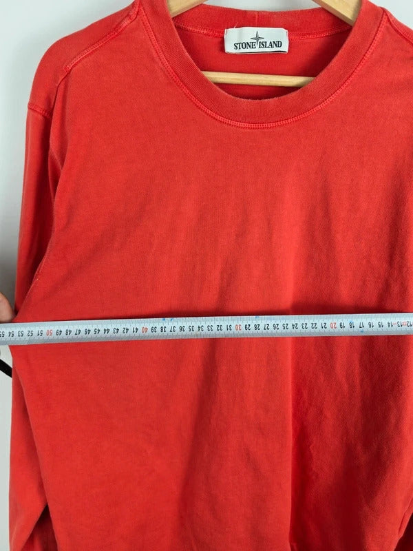 Stone Island Red Long Sleeve Crew Neck Jumper – Size M