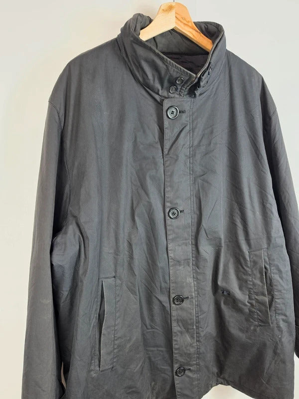 Vintage Burberry Nova Check Lined Field Jacket Coat Dark Grey / Black - Size 5 (XL)