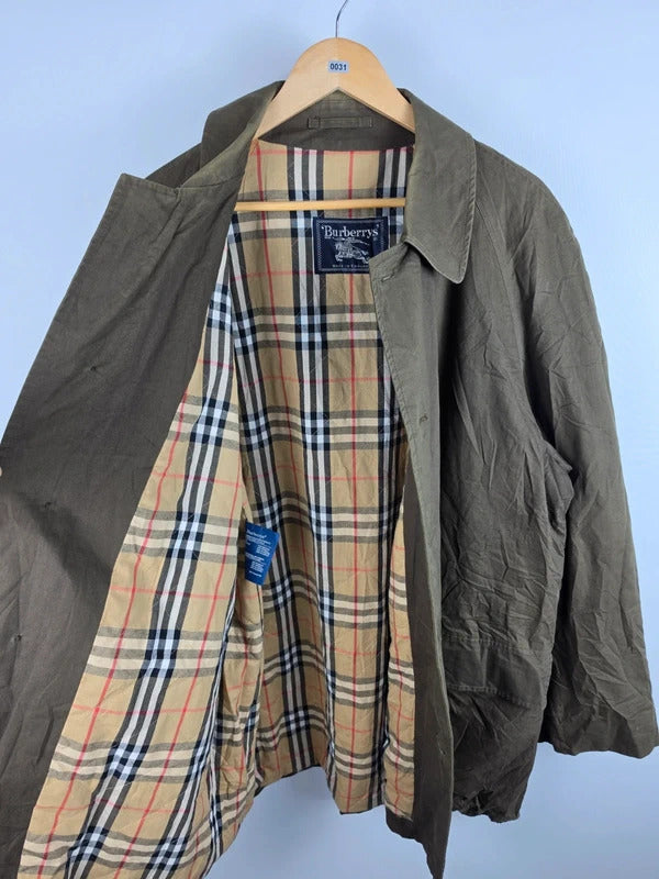 Burberrys Olive Quilted Lined Field Jacket – Size XL
