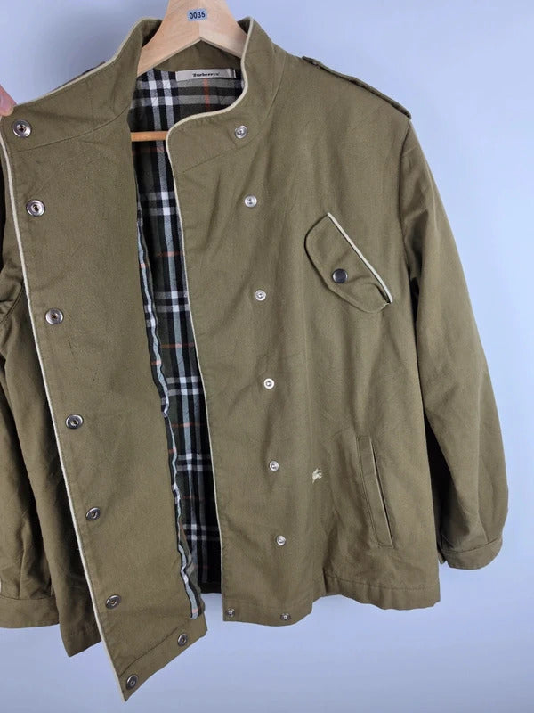 Vintage Burberrys Olive Military Field Jacket – Size M
