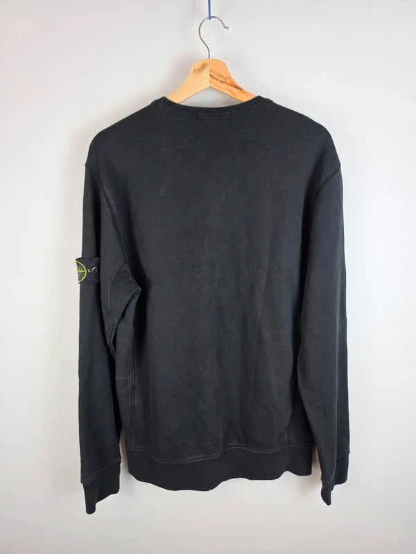Stone Island Garment Dyed Black Jumper Sweatshirt - Mens XL