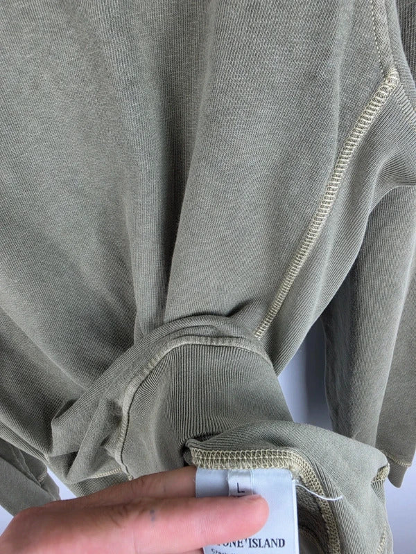 Stone Island Khaki Green Raglan Sweatshirt – Size L