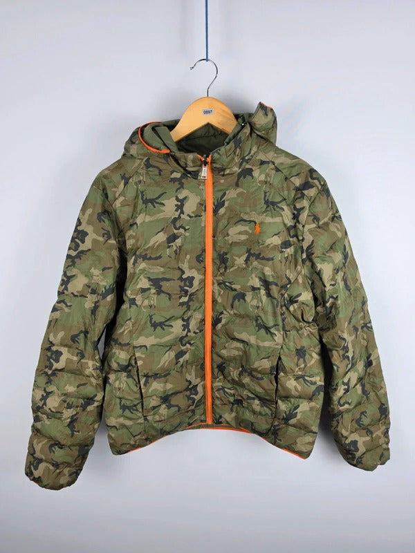 Polo Ralph Lauren Reversible Puffer Jacket – Camo / Olive – Size S