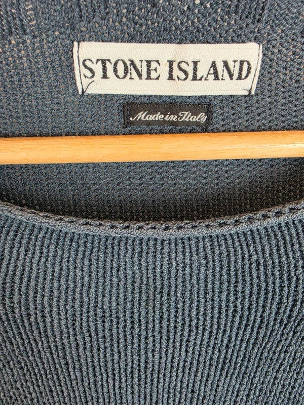 Vintage Stone Island Knit Jumper Blue - Size L (ART 26155C63)