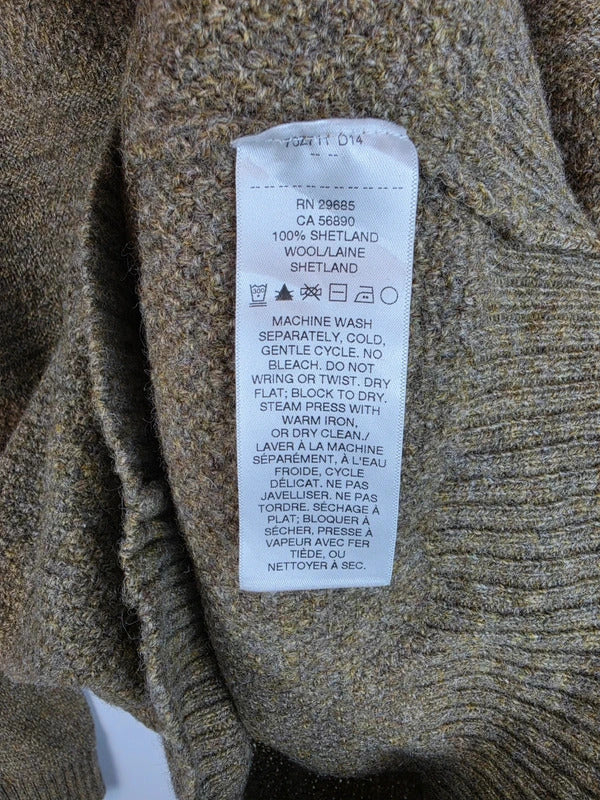 Pendleton Washable Shetland Wool Half Zip Knit Jumper - Large