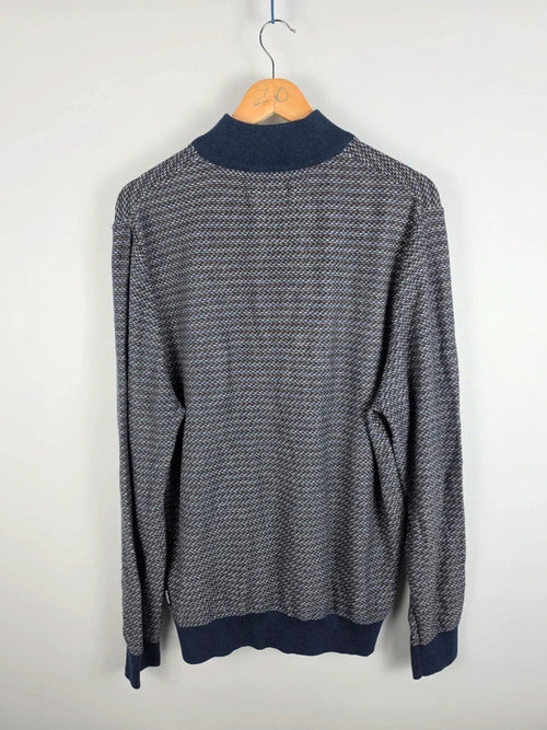Barbour Jacquard 1/4 Zip Knit Jumper – Size L