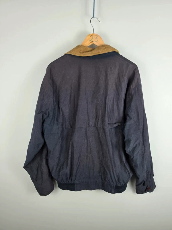 Vintage YSL Pour Homme Navy Harrington Jacket – Size L