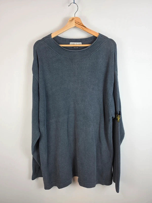 Vintage Stone Island Knit Jumper Blue - Size L (ART 26155C63)