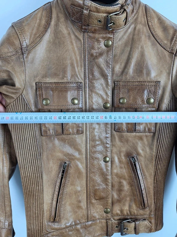 Belstaff Gangster 1969 Waxed Leather Jacket – UK 4 / IT 36