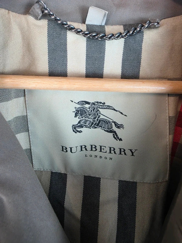 Burberry London Trench Coat Beige Khaki Men Size 52 - Large
