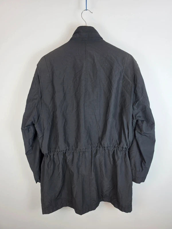 Burberry London Charcoal Black Field Jacket Coat Nova Check - Men's 54
