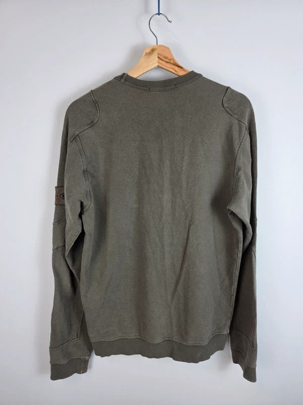 Stone Island SS18 Ghost Piece Crewneck Sweatshirt Olive Khaki Green M