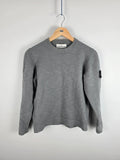 Stone Island Grey Fine Knit Crewneck Jumper Sweater Size L