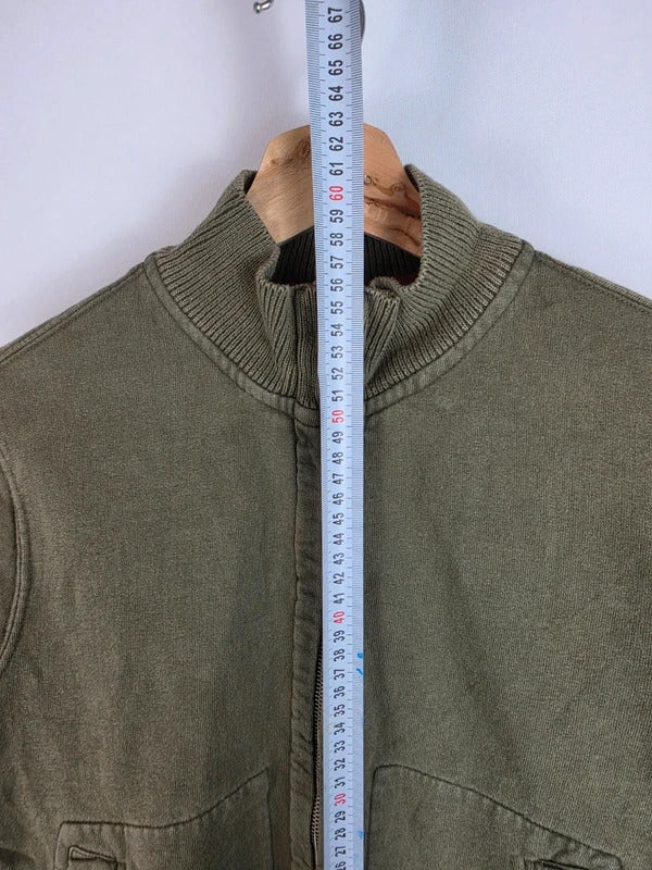 Vintage C.P. Company Heavy Cotton Full Zip Sweatshirt Green - Size 12 Yrs
