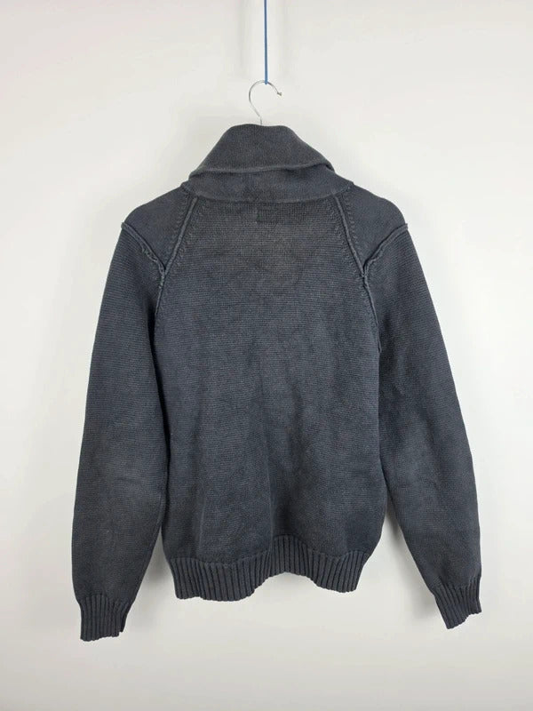 C.P. Company AW12 Heavy Knit Cardigan Shawl Collar Charcoal Gray Size 50 M