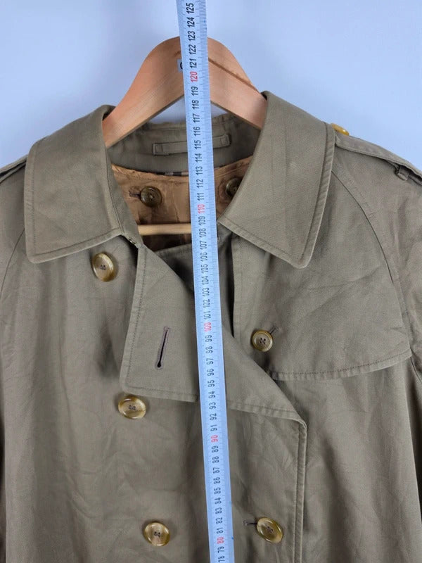 Burberrys Long Trench Coat – Honey, Wool Liner, Size 16 Long, Made in England