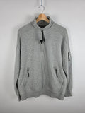 C.P. Company Grey Half-Zip Lens Sleeve Jumper – Size M