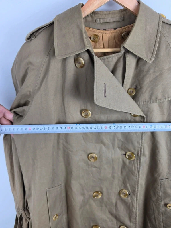 Burberrys Long Trench Coat – Honey, Wool Liner, Size 16 Long, Made in England