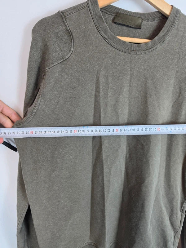 Stone Island SS18 Ghost Piece Crewneck Sweatshirt Olive Khaki Green M