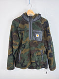 Carhartt WIP Prentis Pullover Fleece Jacket Camo Laurel - Size S