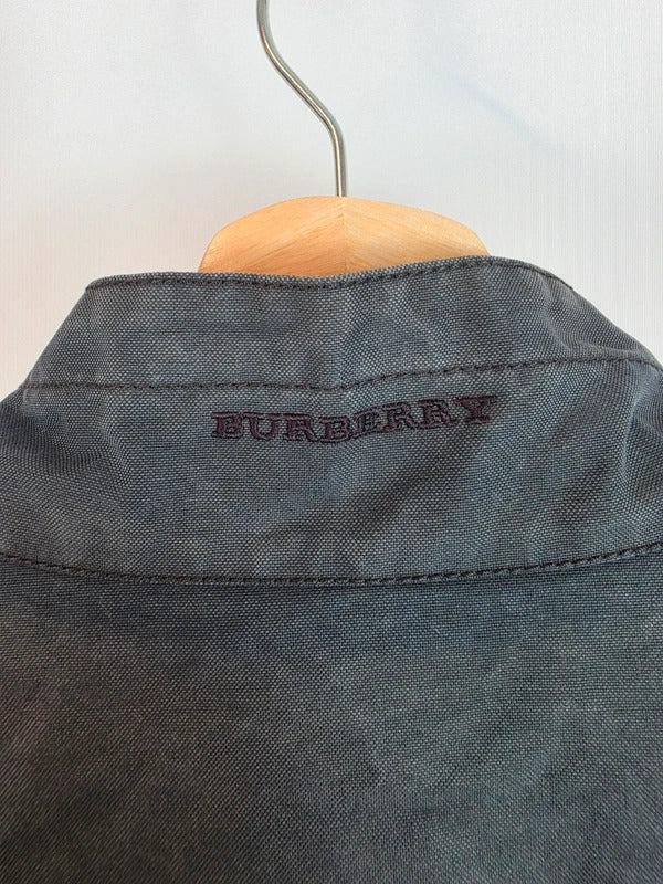 Vintage Burberry London Coated Cotton Bodywarmer Gilet Vest Navy Blue - Size 56 / XL