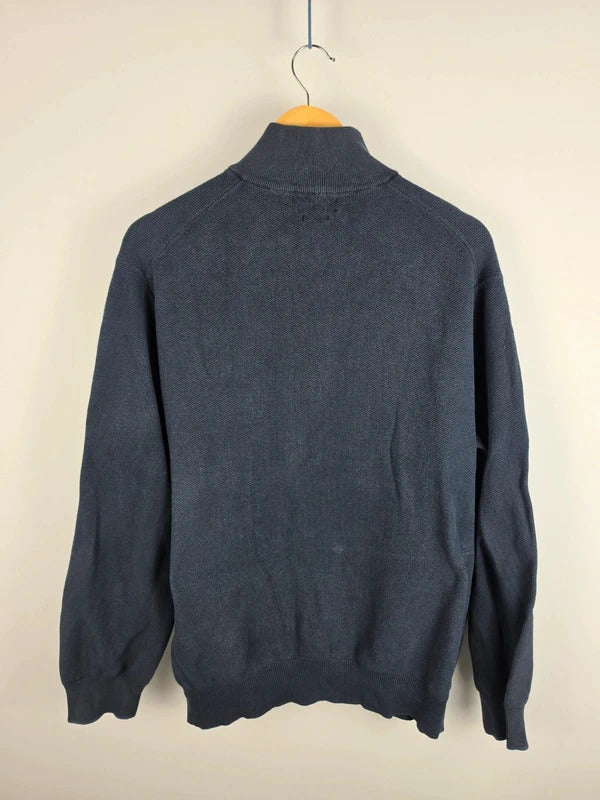 Polo Ralph Lauren Navy Pima Cotton Mesh Quarter-Zip Jumper – Size XXL