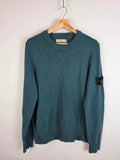 Vintage Stone Island AW10 Wool Blend Jumper Teal Blue Green Size L