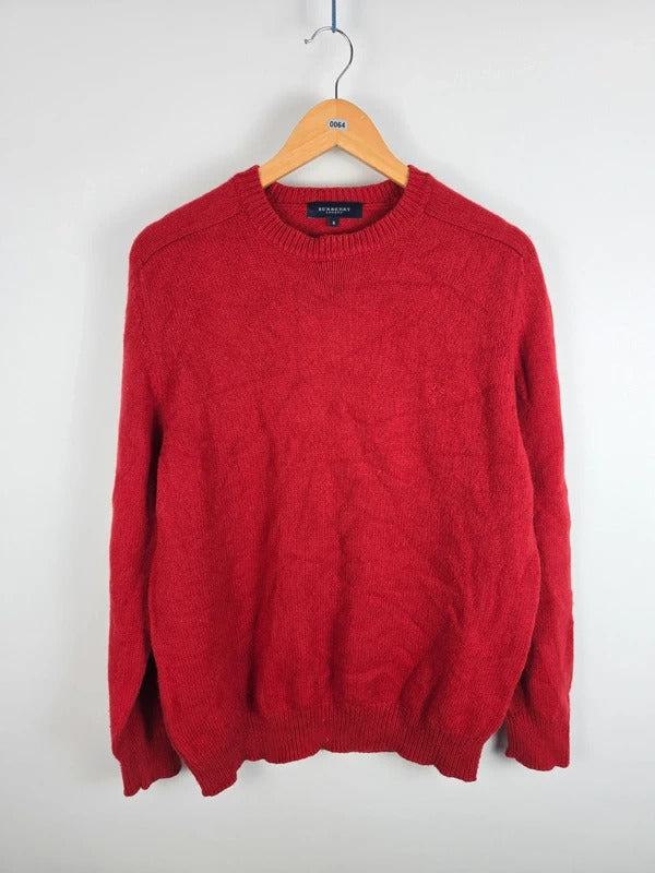 Burberry London Red Wool Crewneck Jumper – Size 6