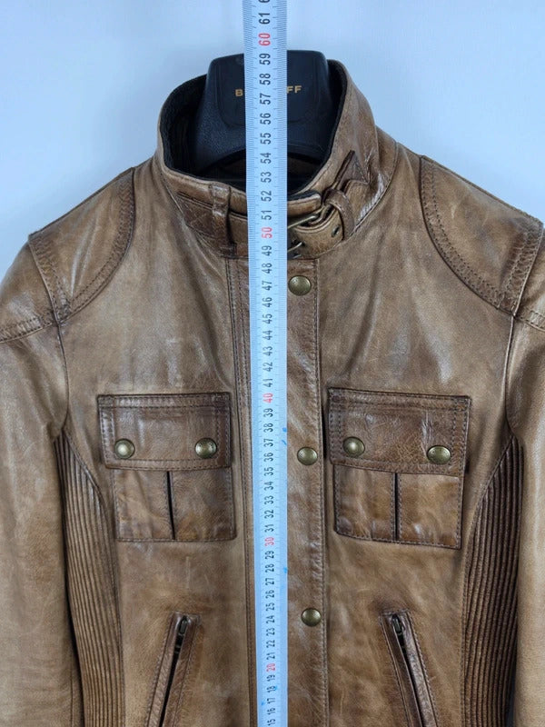 Belstaff Gangster 1969 Waxed Leather Jacket – UK 4 / IT 36