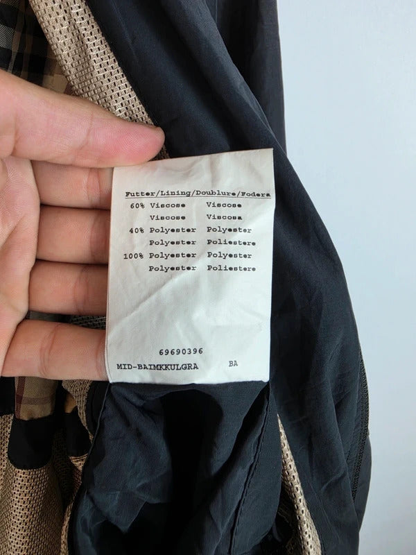 Burberry London Charcoal Black Field Jacket Coat Nova Check - Men's 54
