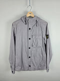 Stone Island SS18 Old Effect Hooded Canvas Overshirt, Grey – Size S