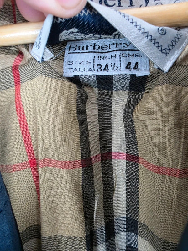 Vintage Burberrys Navy Quilted Jacket – Nova Check Lined, Size 44 ( L )