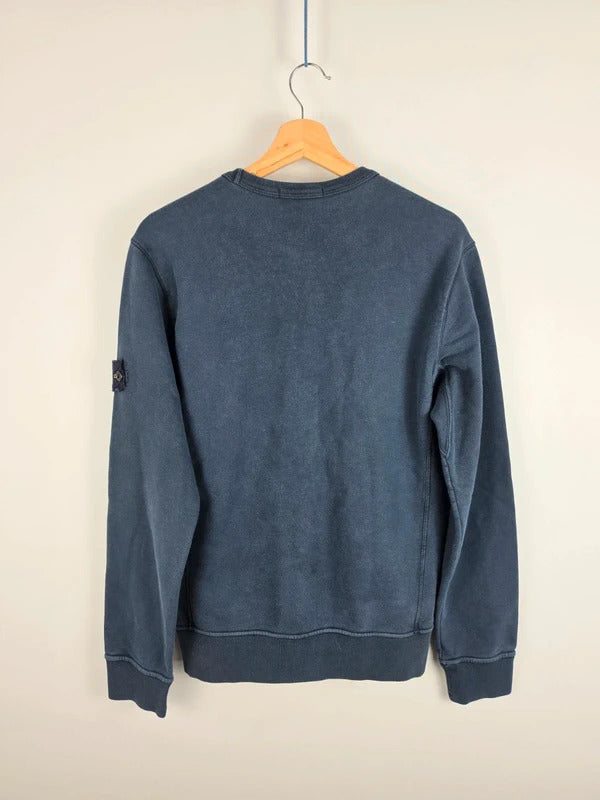 Stone Island Garment Dyed Navy Crewneck Sweatshirt Medium SS18